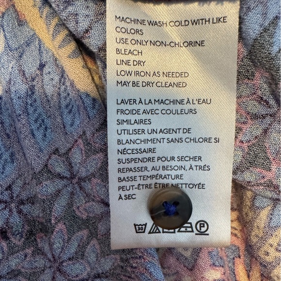 Maeve by Anthropology Colorful Patterned Wrap shirt size M - Picture 7 of 8